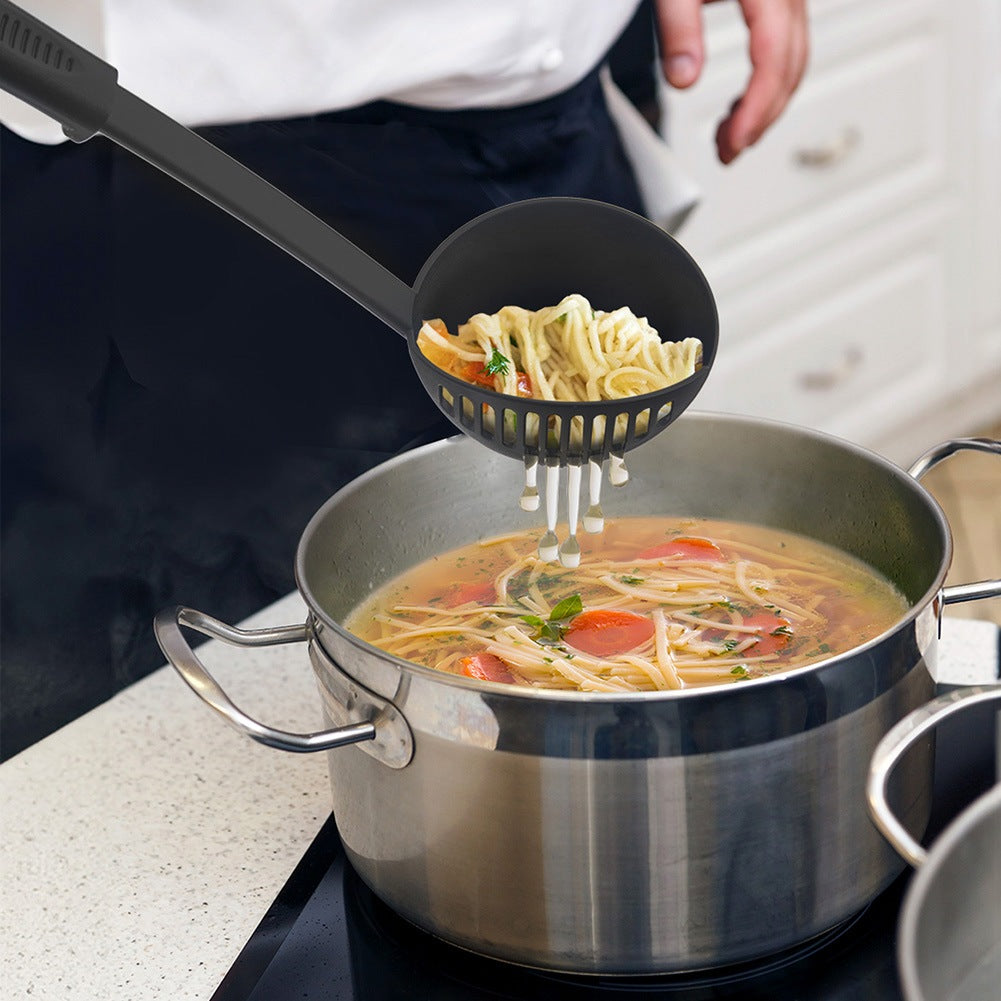 Ladle with strainer, black, BLACKLINE, 150 ml, 30.5 cm