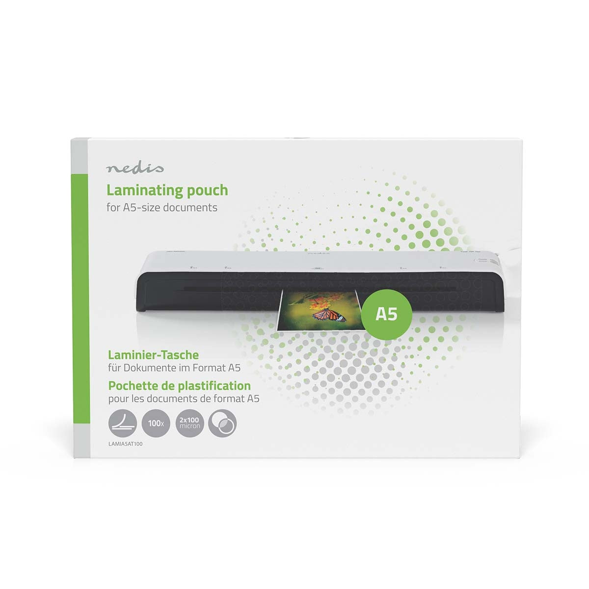 Laminating Film | A5 | Thickness: 100 µm | Packed per: 100 pcs | PET | Transparent