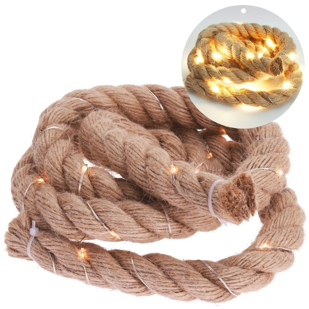 Lamps in hemp rope: Magical Christmas decoration for the tree