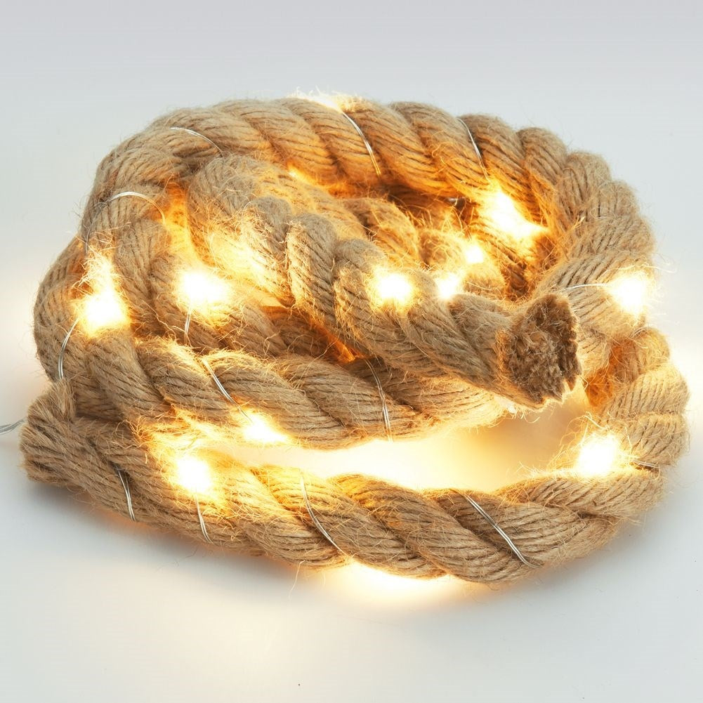 Lamps in hemp rope: Magical Christmas decoration for the tree