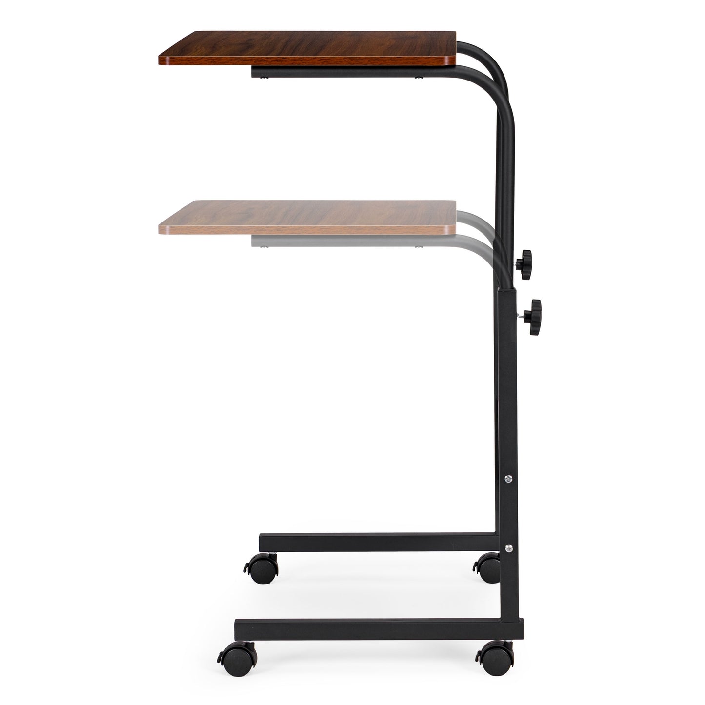 Laptop Table with Wheels – Dark Brown Side Desk