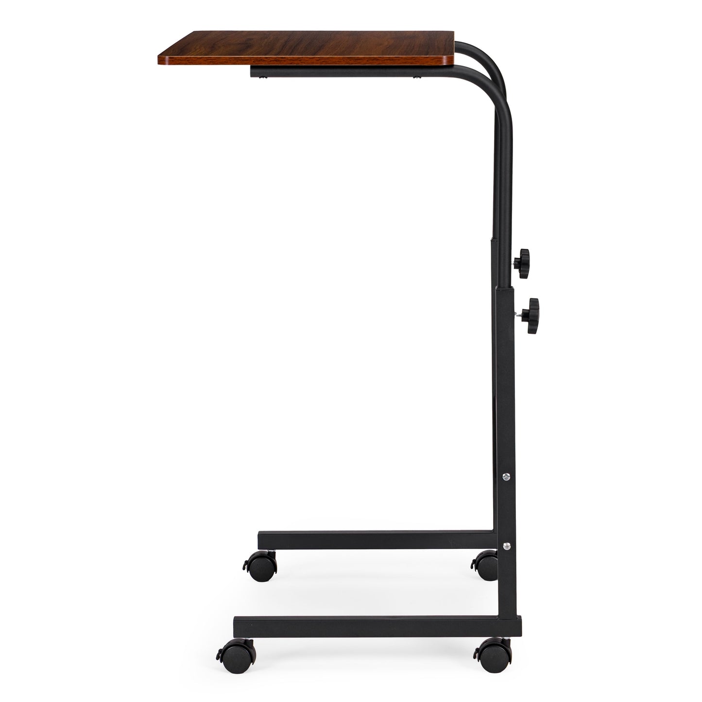 Laptop Table with Wheels – Dark Brown Side Desk