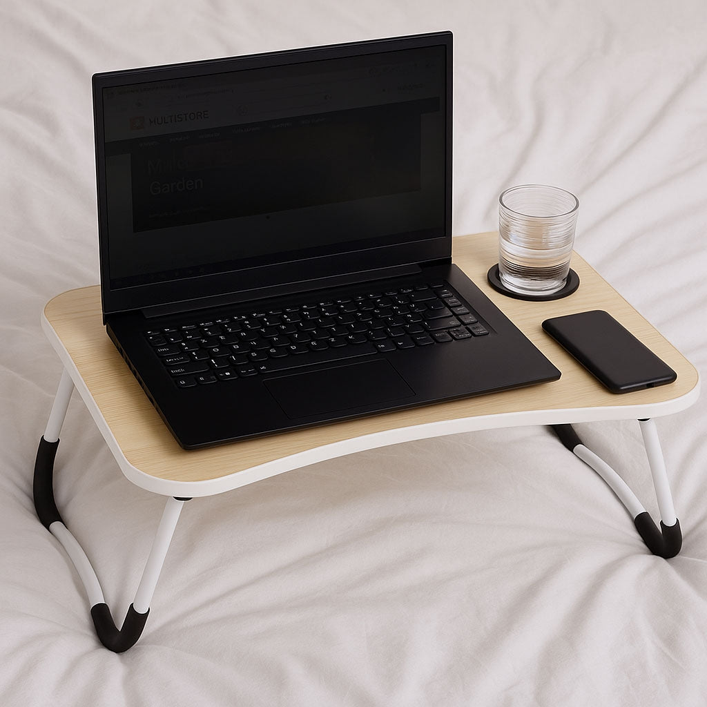 Laptop stand foldable tray 60x40 cm lamp fan ModernHome