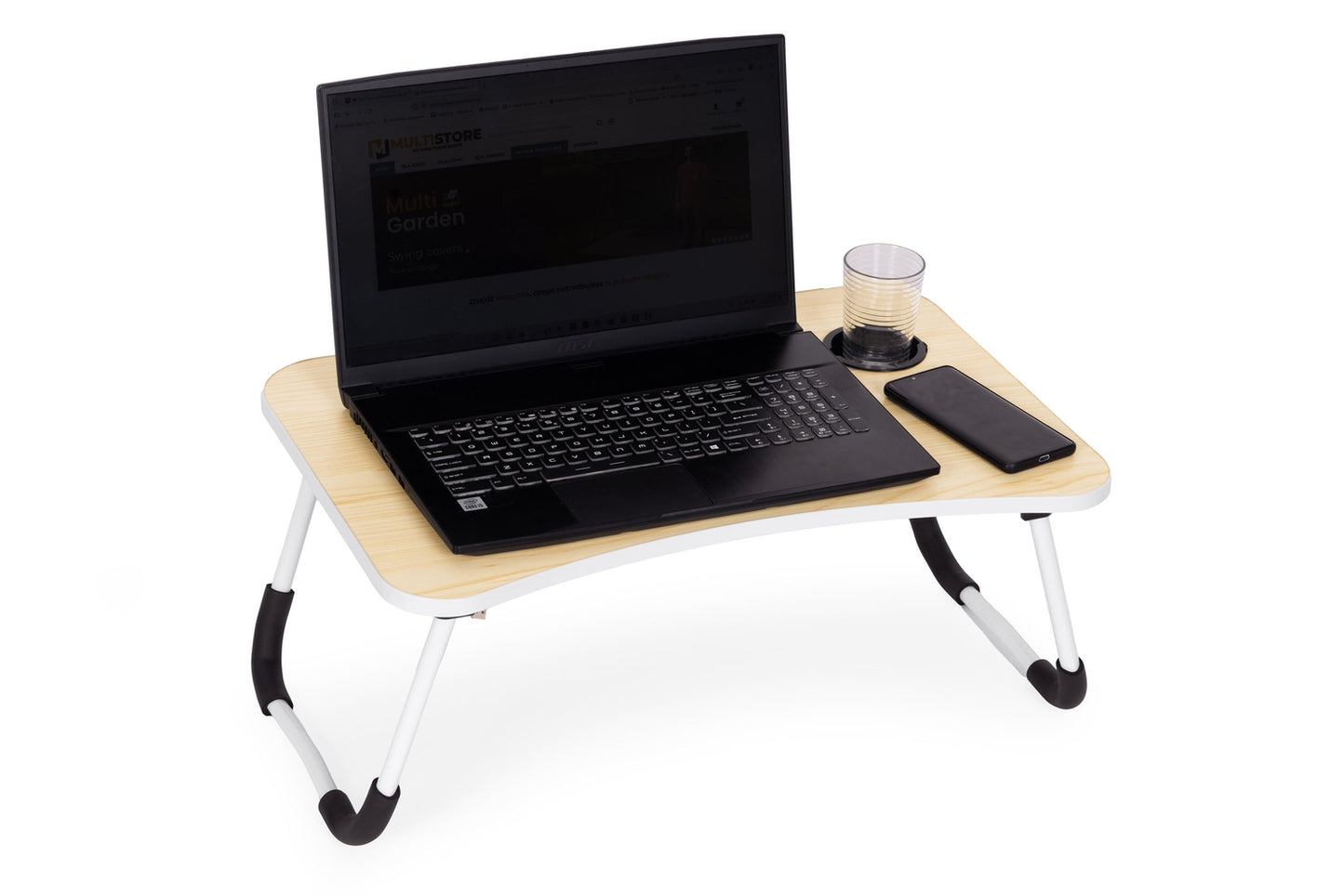 Laptop stand foldable tray 60x40 cm lamp fan ModernHome