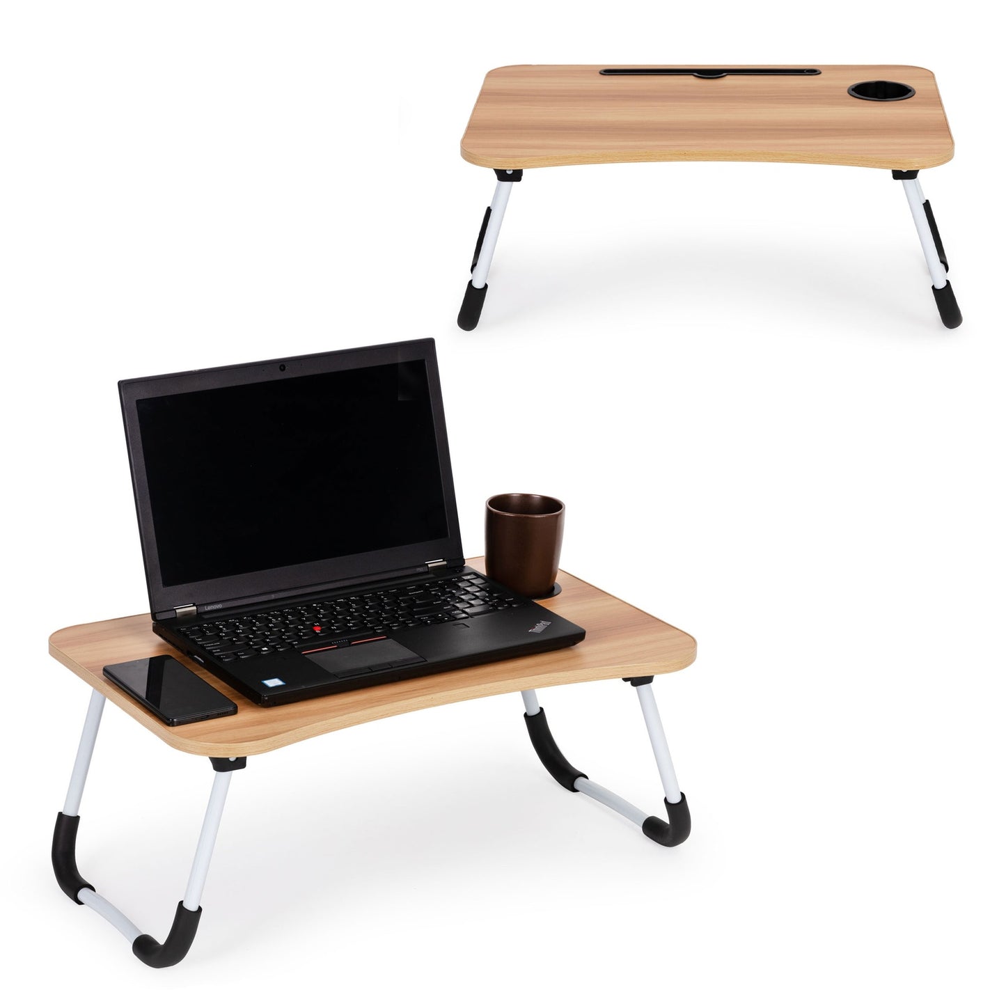 Laptop stand for bed table 60x40cm - Wood