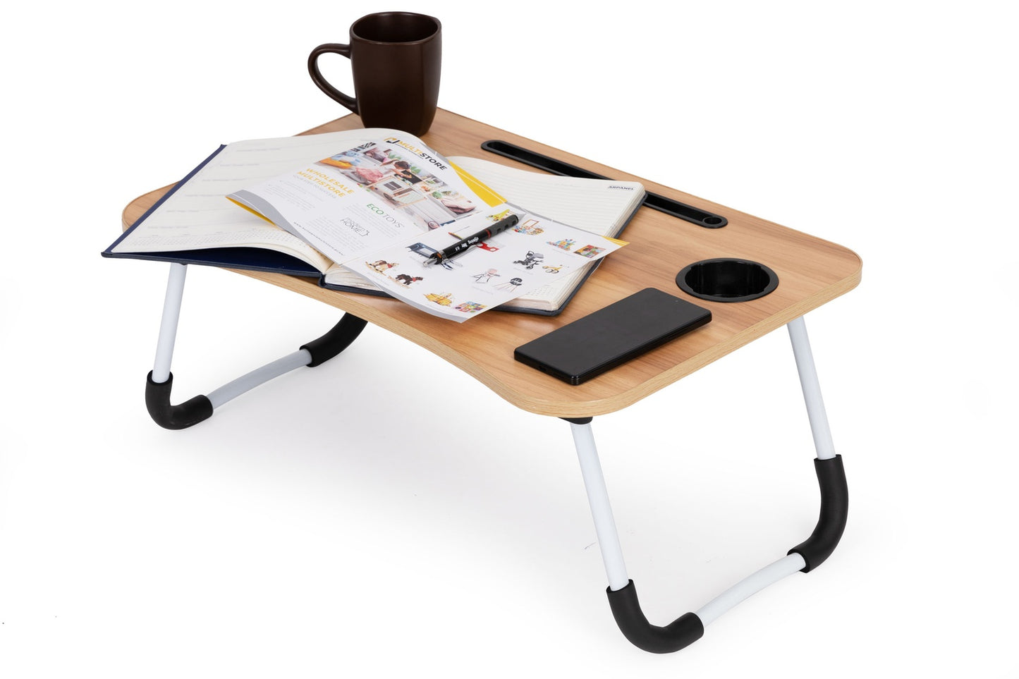 Laptop stand for bed table 60x40cm - Wood