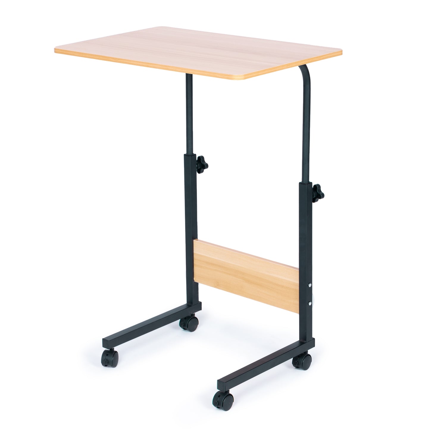 Laptop table with wheels, overbed, overcouch table - brown