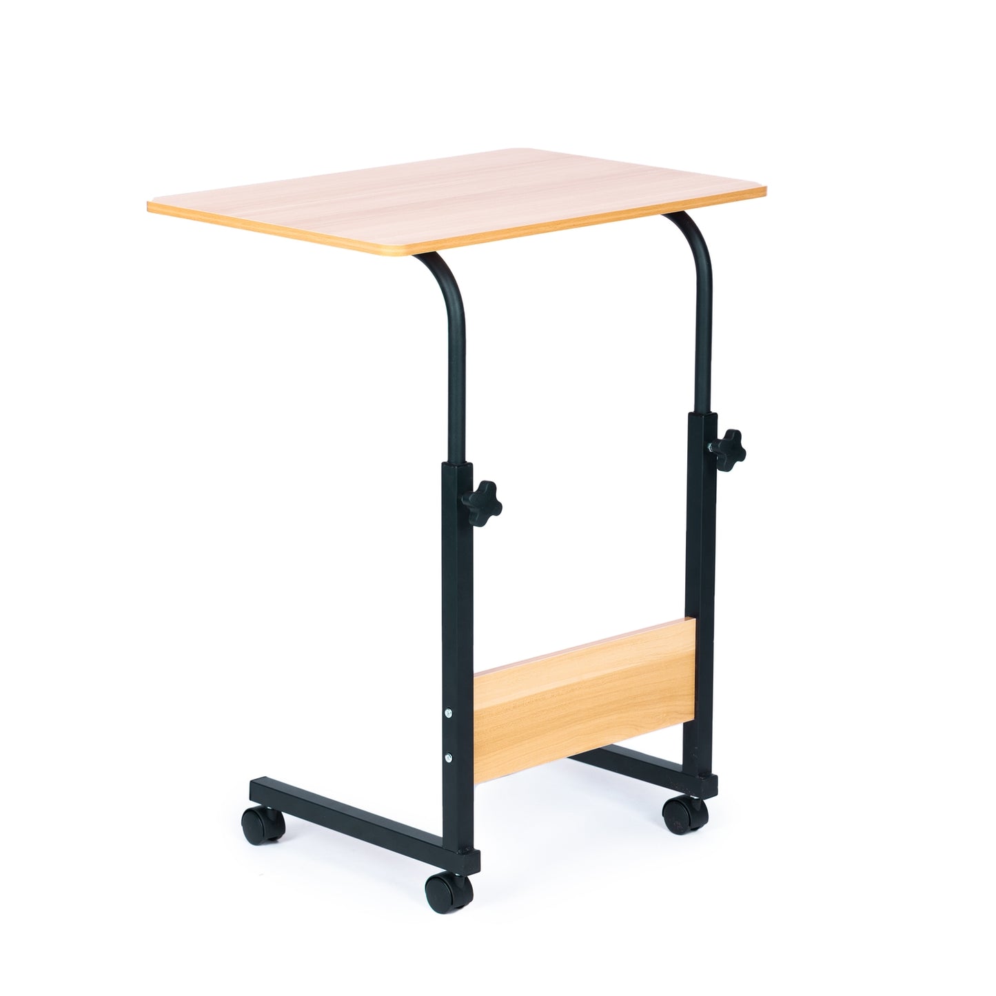 Laptop table with wheels, overbed, overcouch table - brown