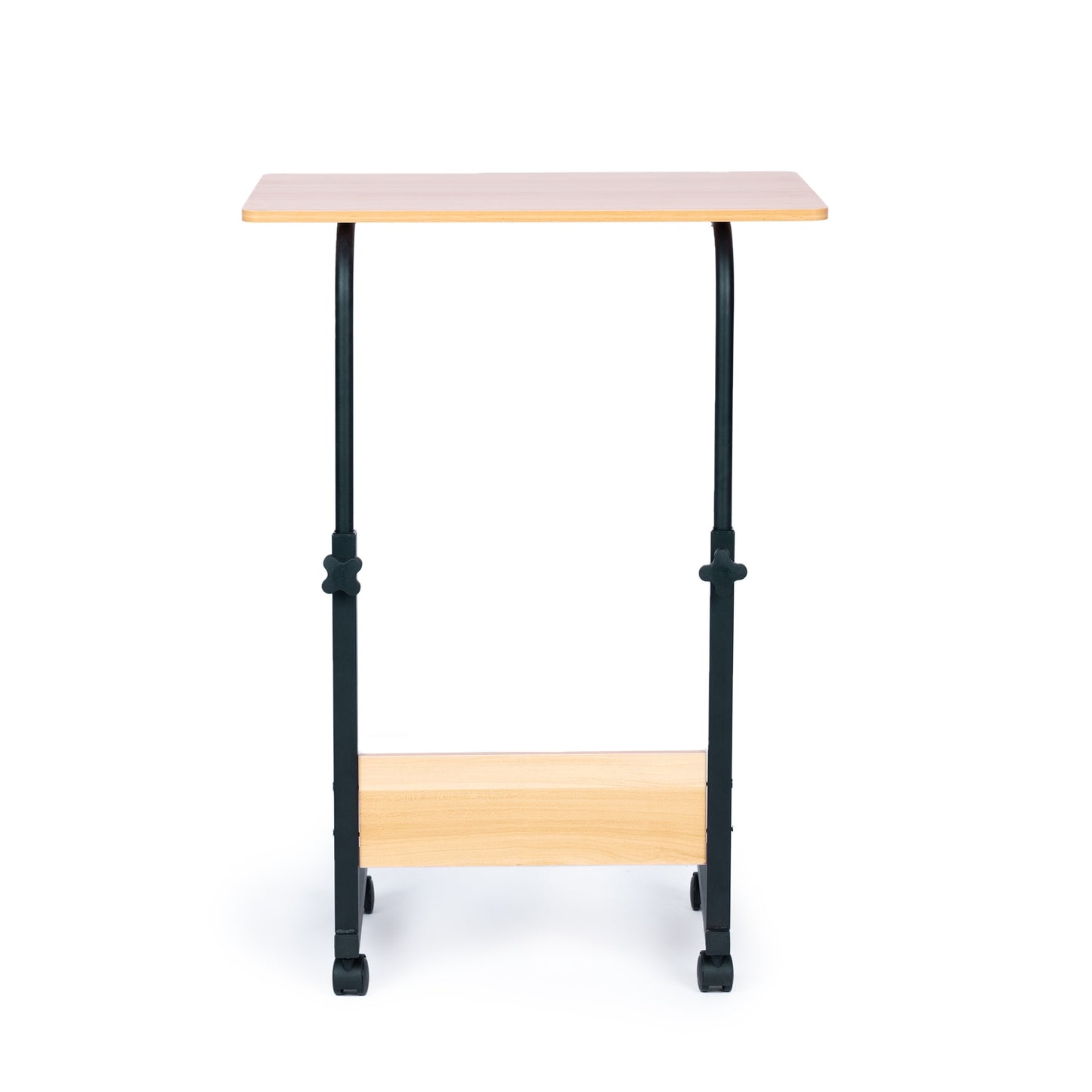 Laptop table with wheels, overbed, overcouch table - brown