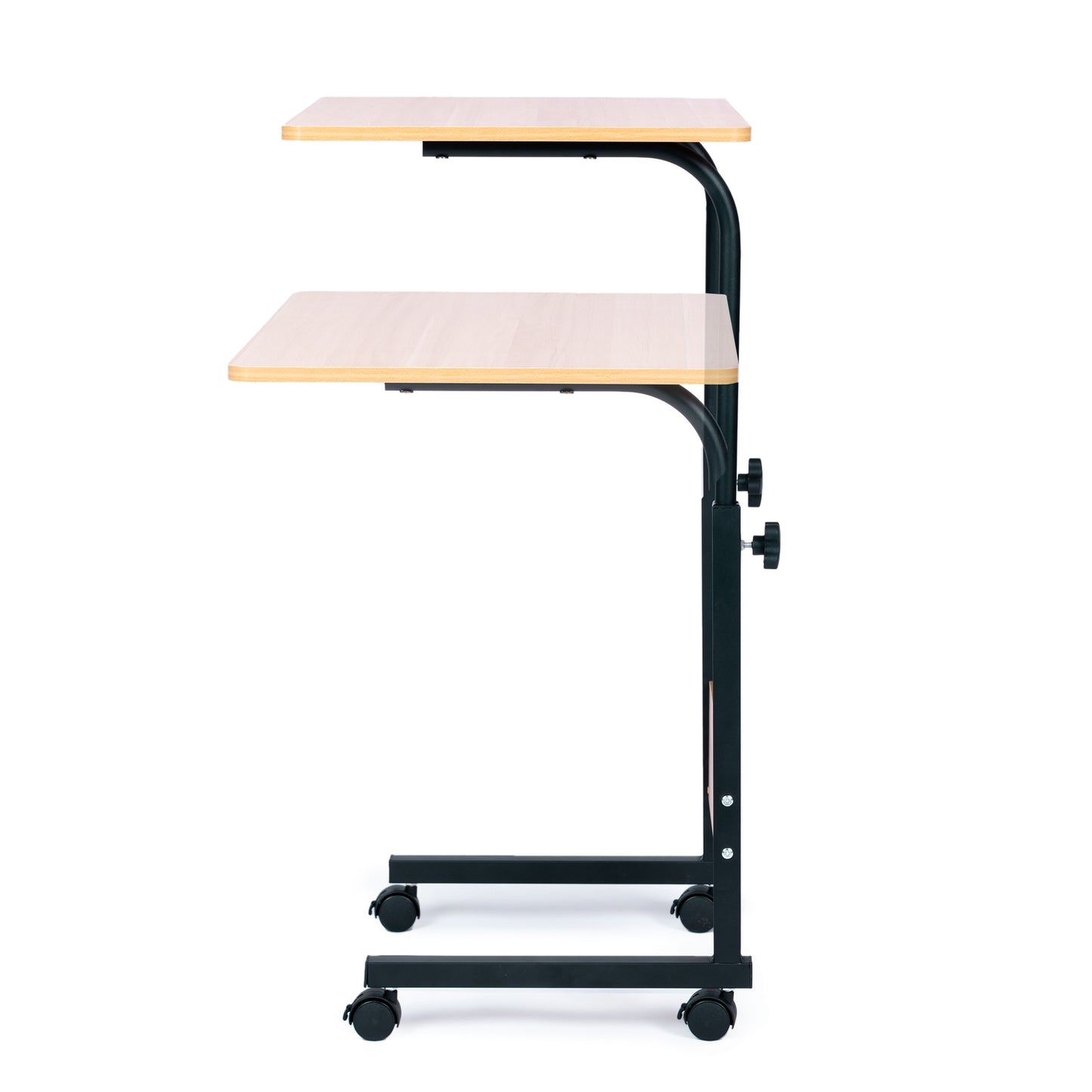 Laptop table with wheels, overbed, overcouch table - brown