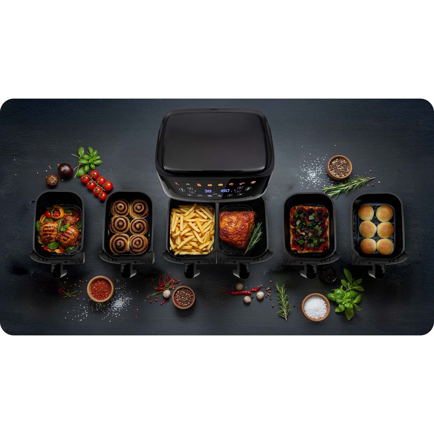 Large Air fryer Berdsen BD-657 black