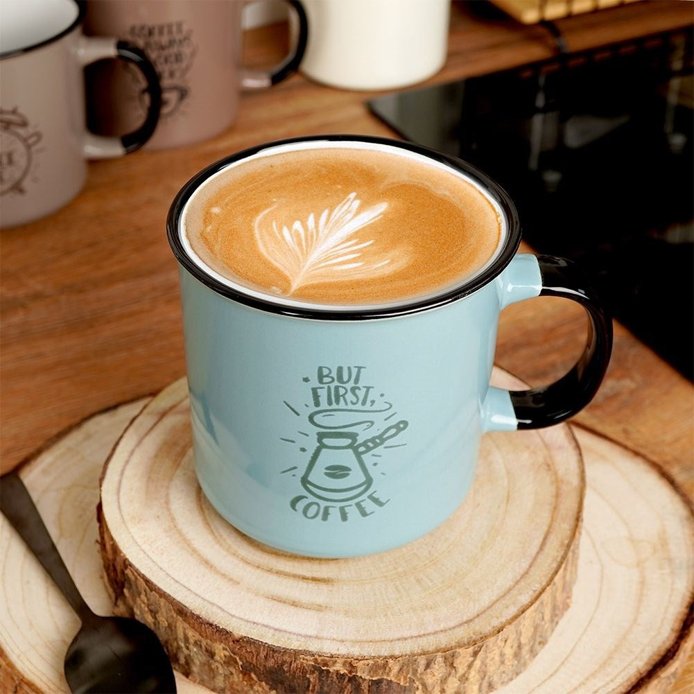 Large Blue Ceramic Mug - 700 ml, Microwave safe