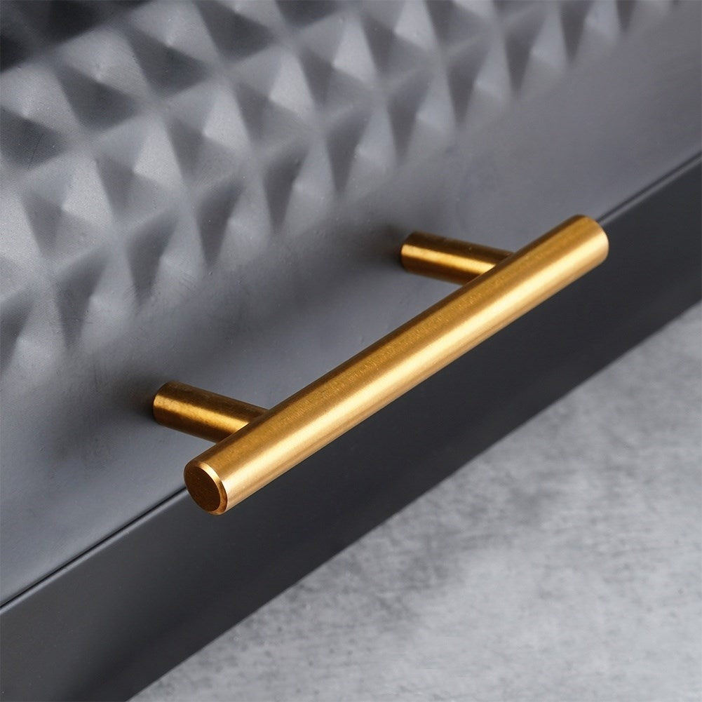Large Bread Box in Black Metal with Gold Handle
