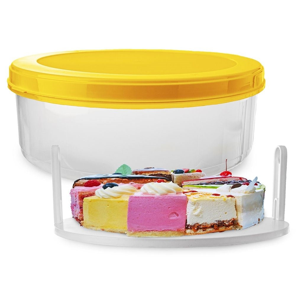 Large Cake Storage Container with Lid and Removable Insert