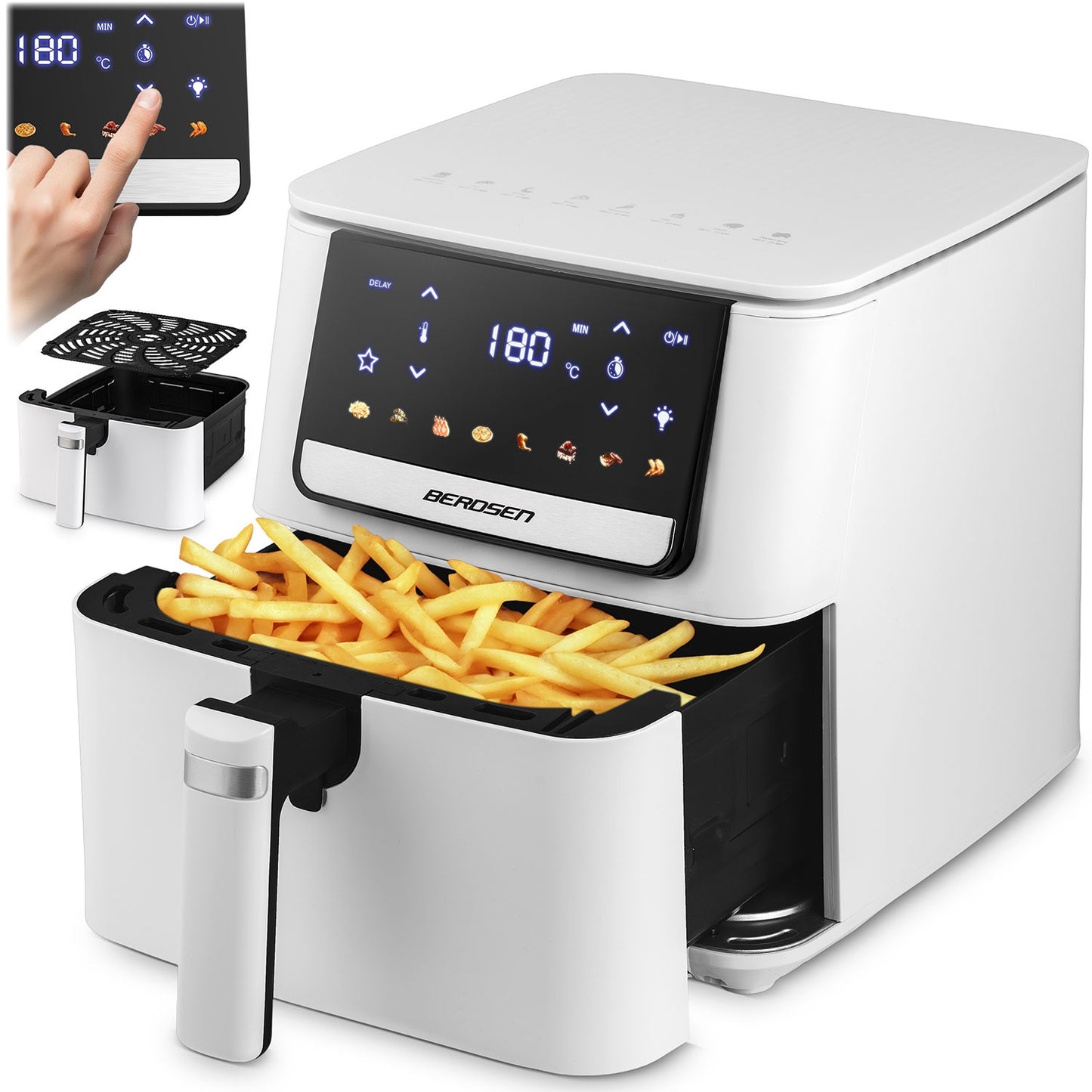 Large Capacity Air Fryer, 1700W, 6.5L, Touchscreen