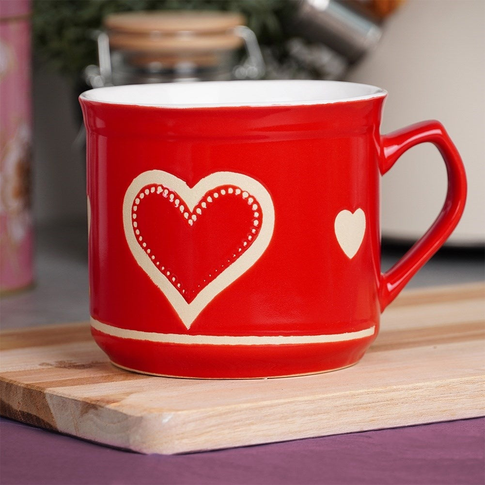 Large Ceramic Mug with Handle for Coffee and Tea