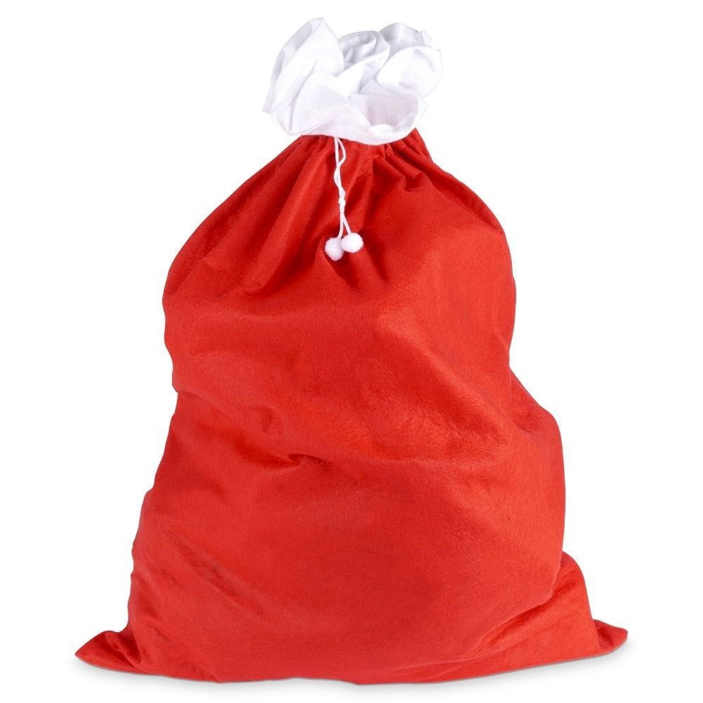 Large Christmas sack with drawstring in soft fleece