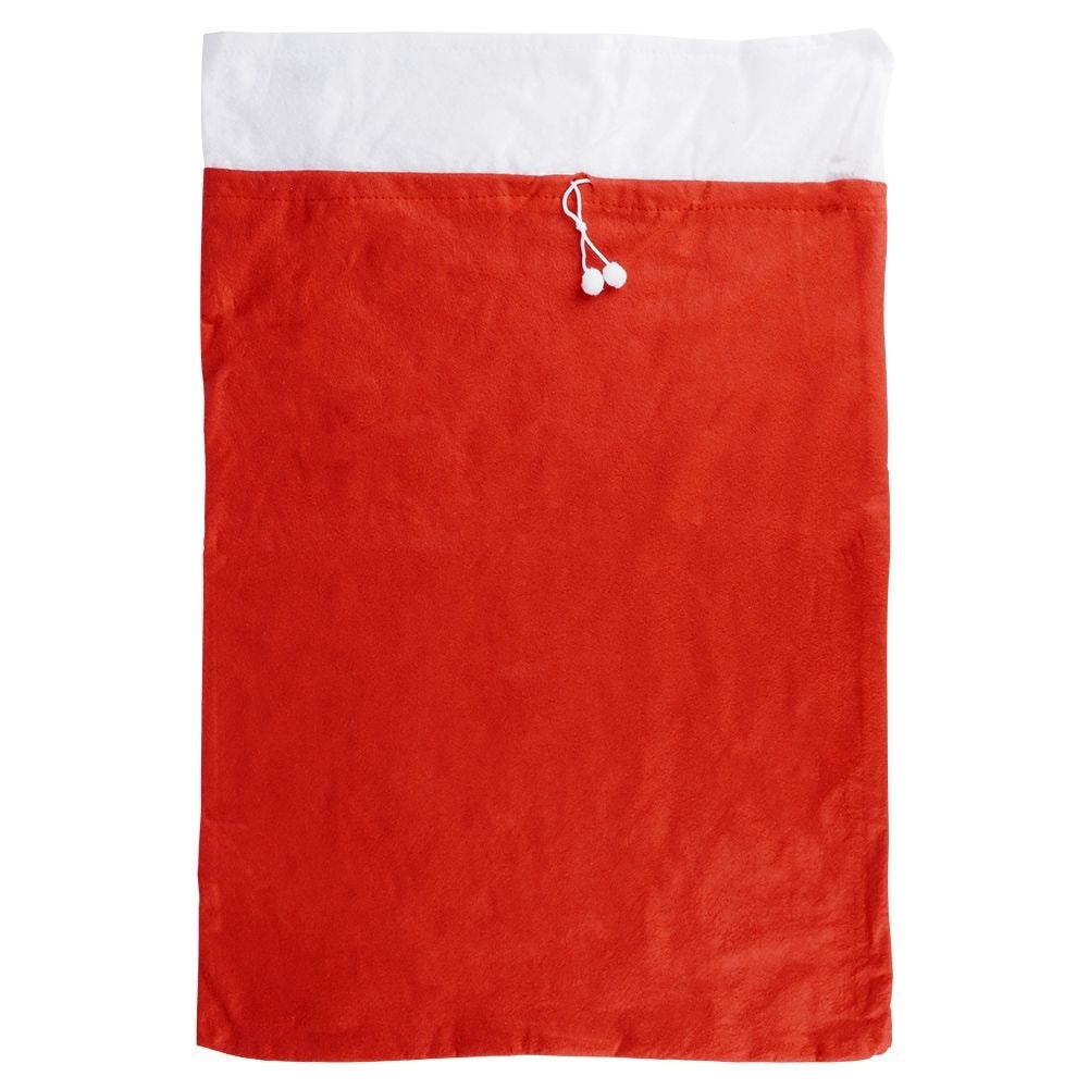 Large Christmas sack with drawstring in soft fleece