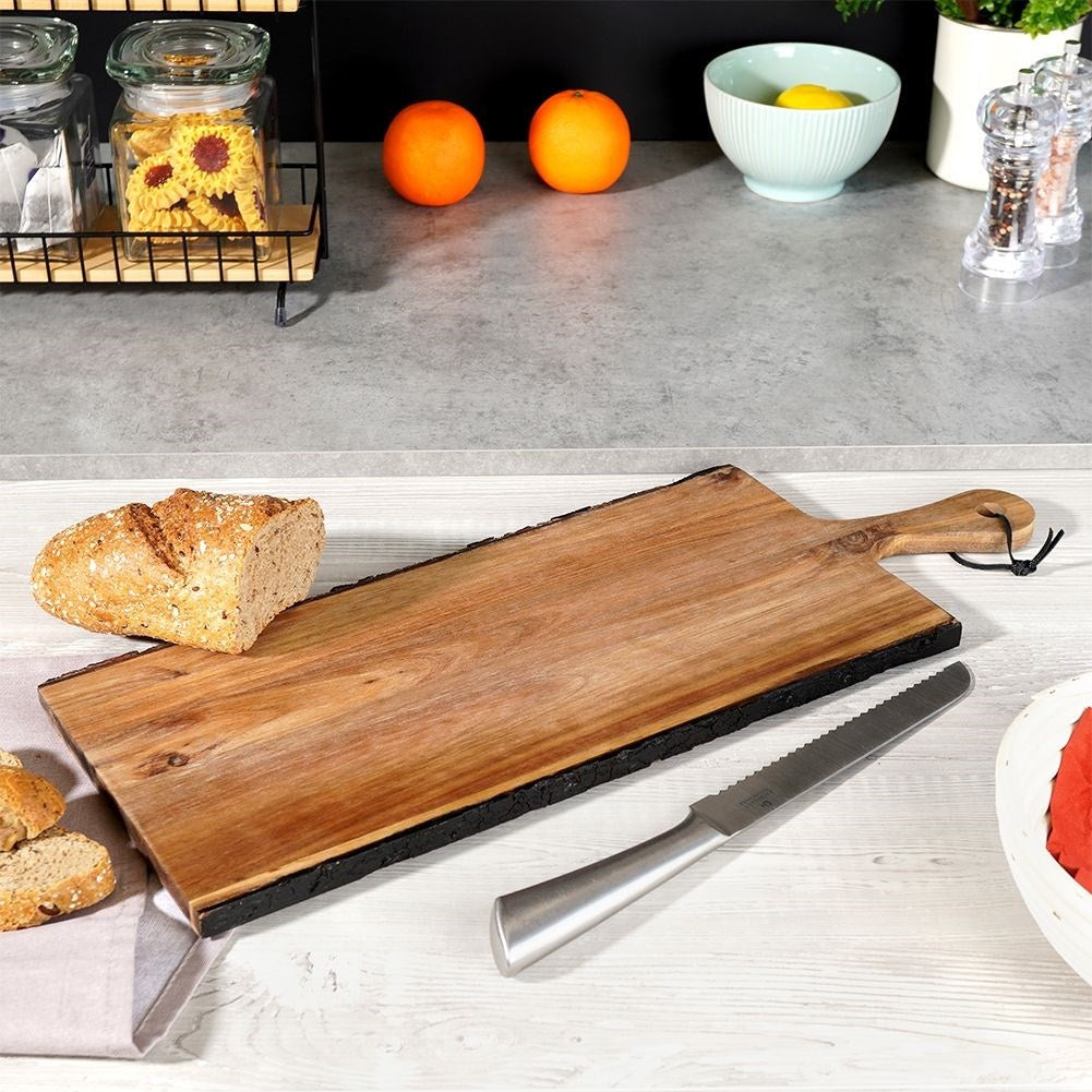 Large Cutting Board & Serving Tray in Acacia wood, 56 cm