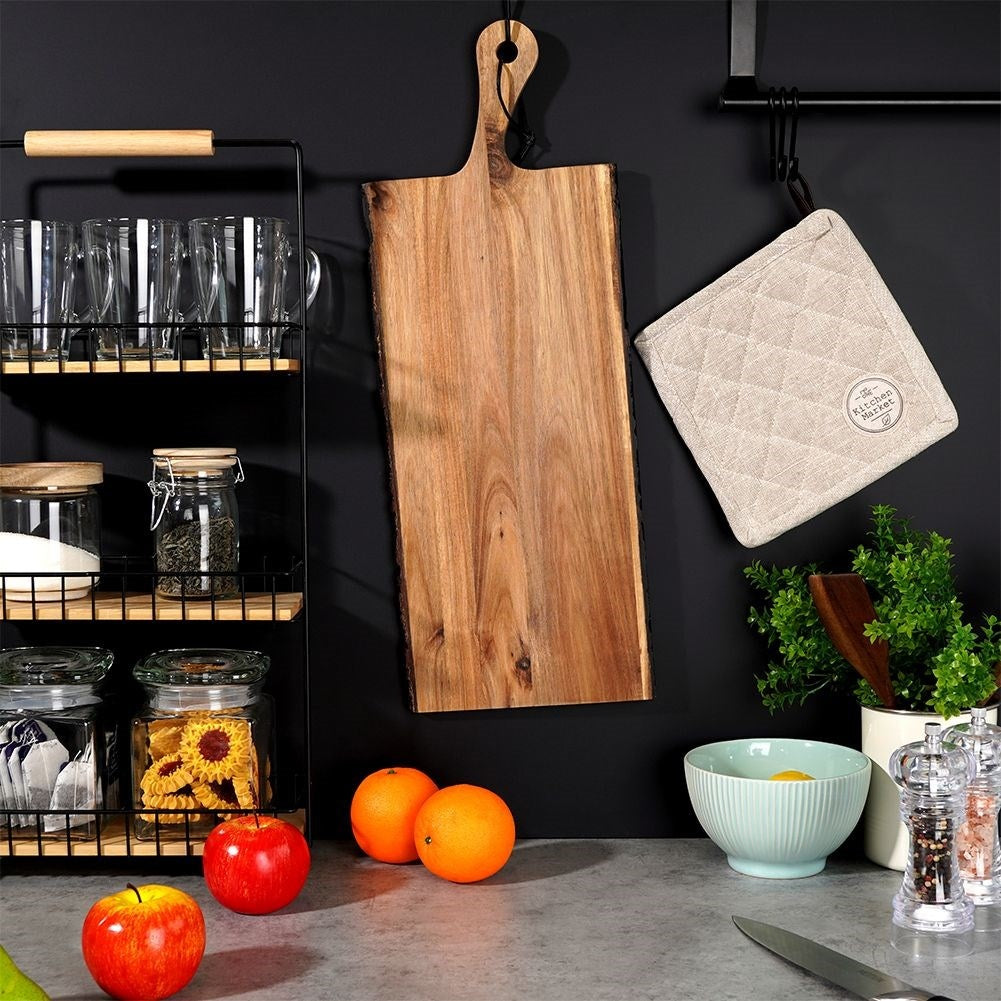 Large Cutting Board & Serving Tray in Acacia wood, 56 cm