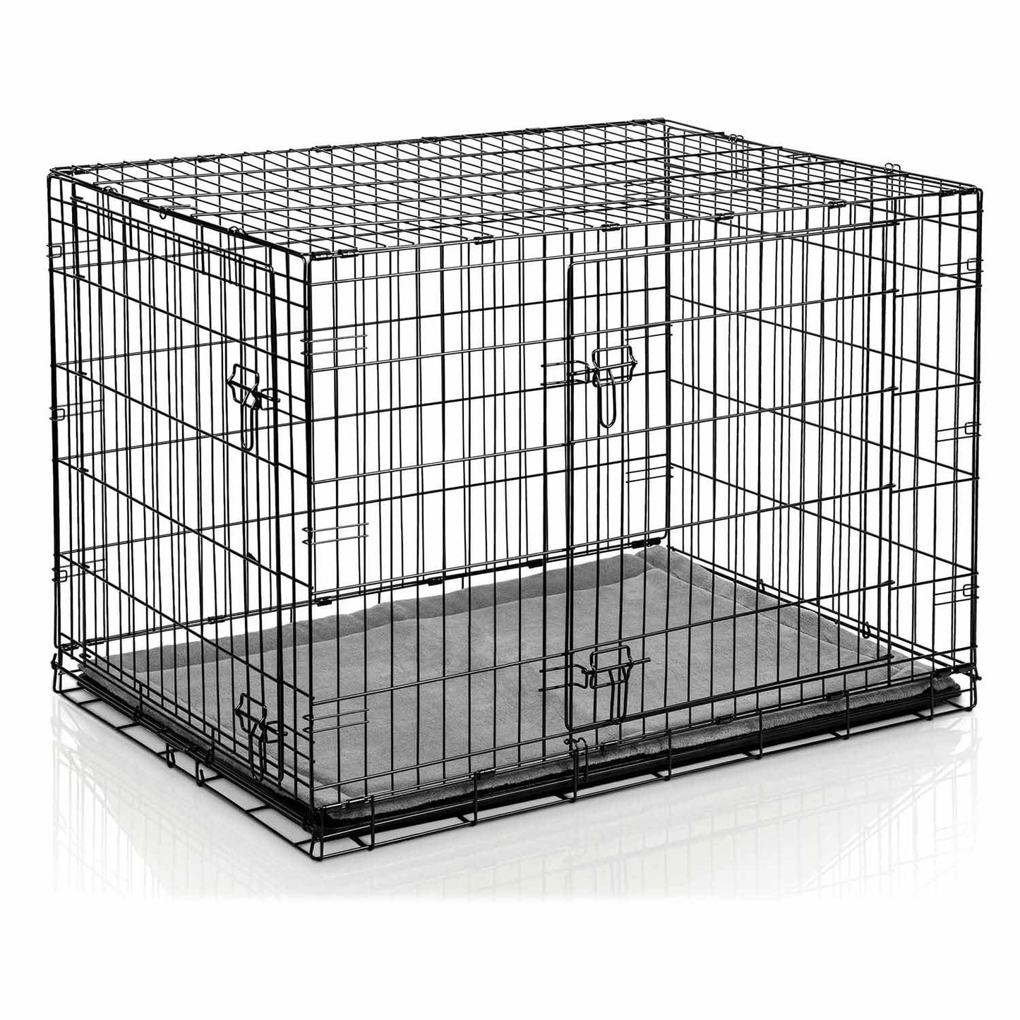 Large Dog Crate with Bed, Metal, 107 x 71 x 77 cm