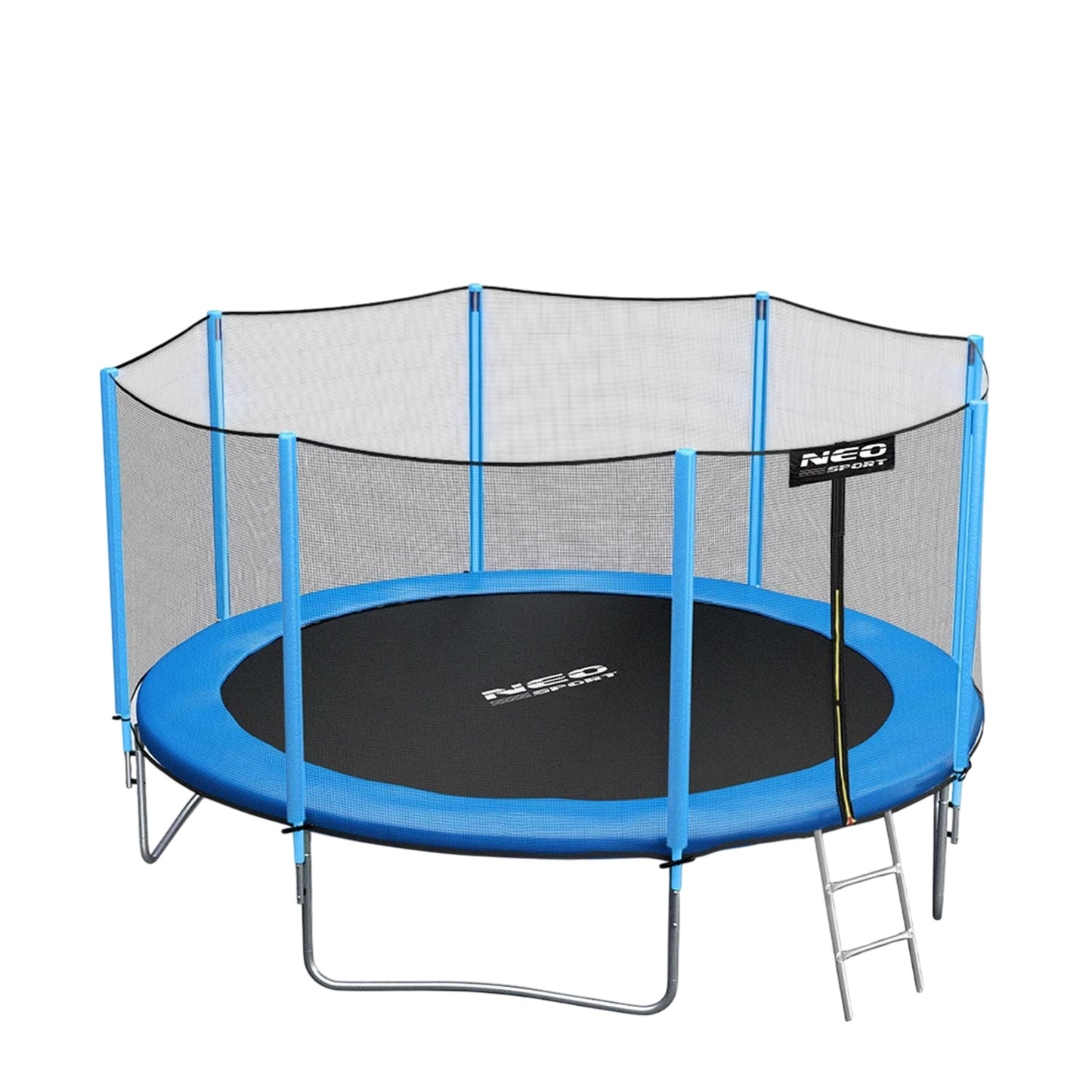 Large Garden Trampoline 374 cm with Outer Net and Ladder from Neo-Sport