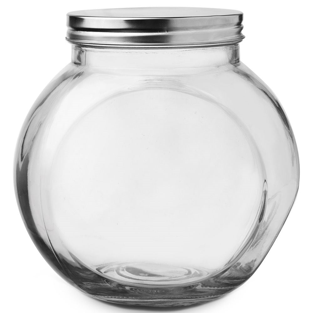 Large Glass Jar 3L with Stainless Steel Lid - Versatile Storage