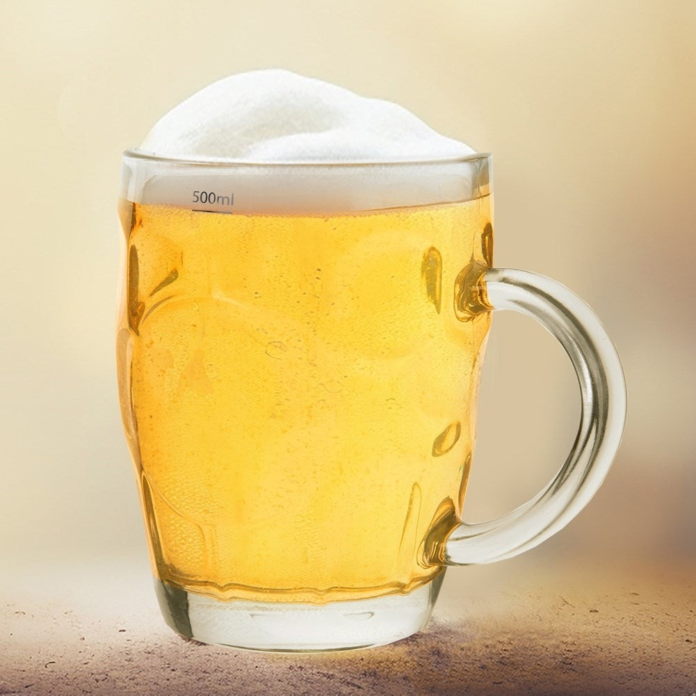 Large Glass Mug with Handle - 500 ml