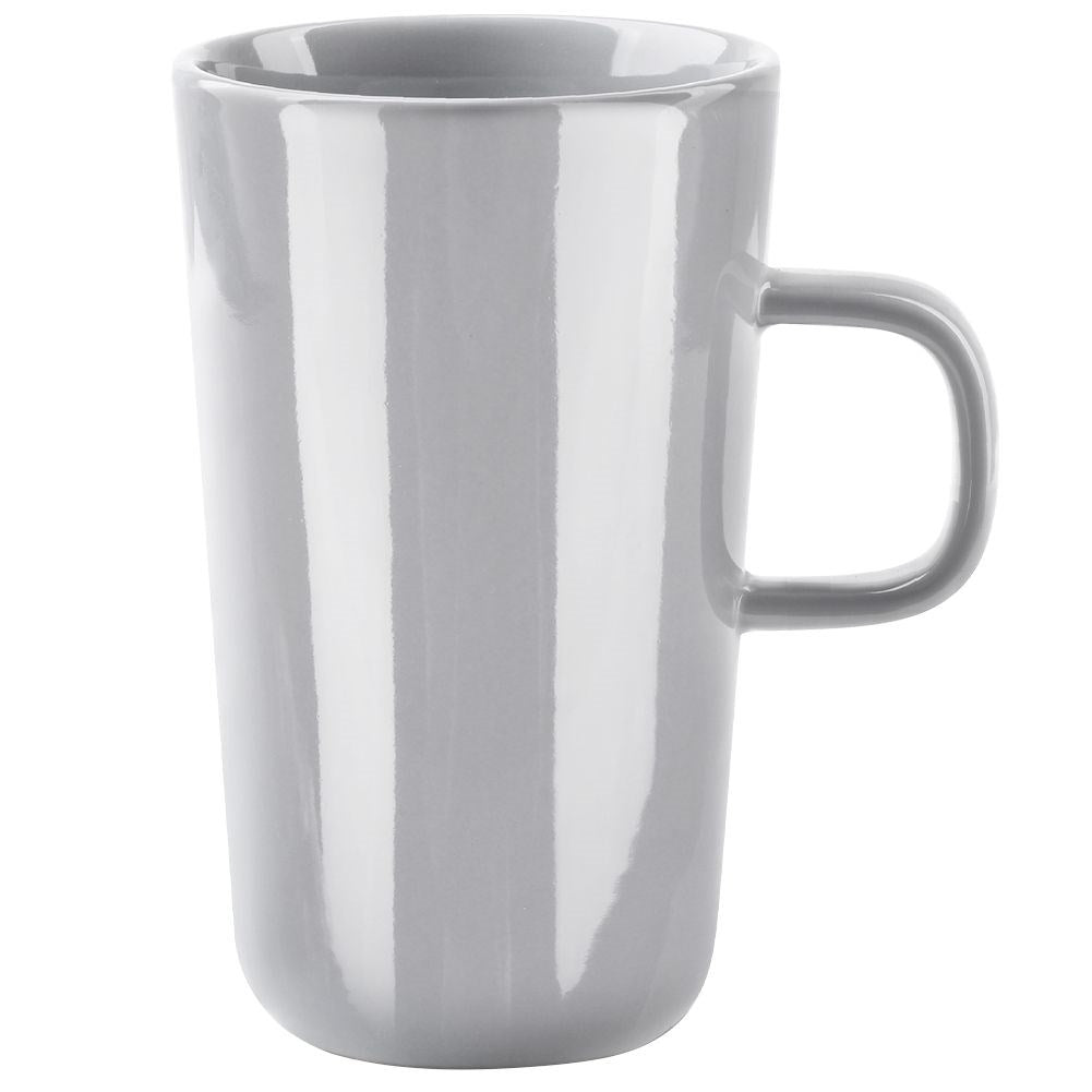 Large Gray Porcelain Mug - 530 ml for Coffee and Tea