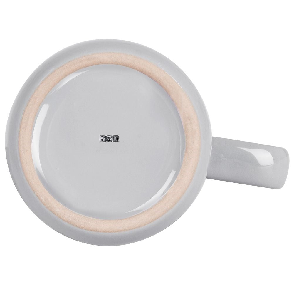 Large Gray Porcelain Mug - 530 ml for Coffee and Tea