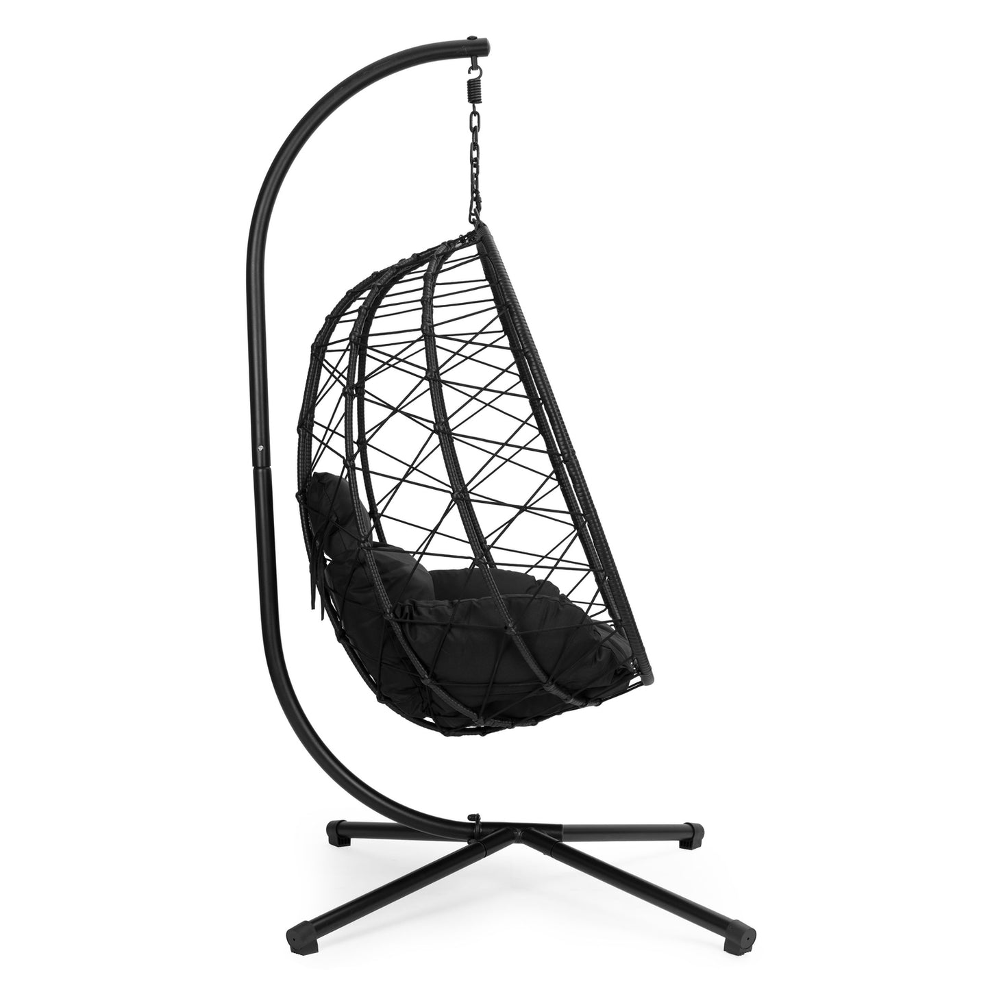 Large Hanging Egg Chair Freestanding Swing for Garden up to 120 kg + Cushions MultiGarden