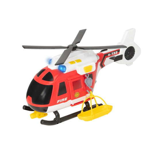 Large Light & Sound Fire Helicopter Toy, 38 cm