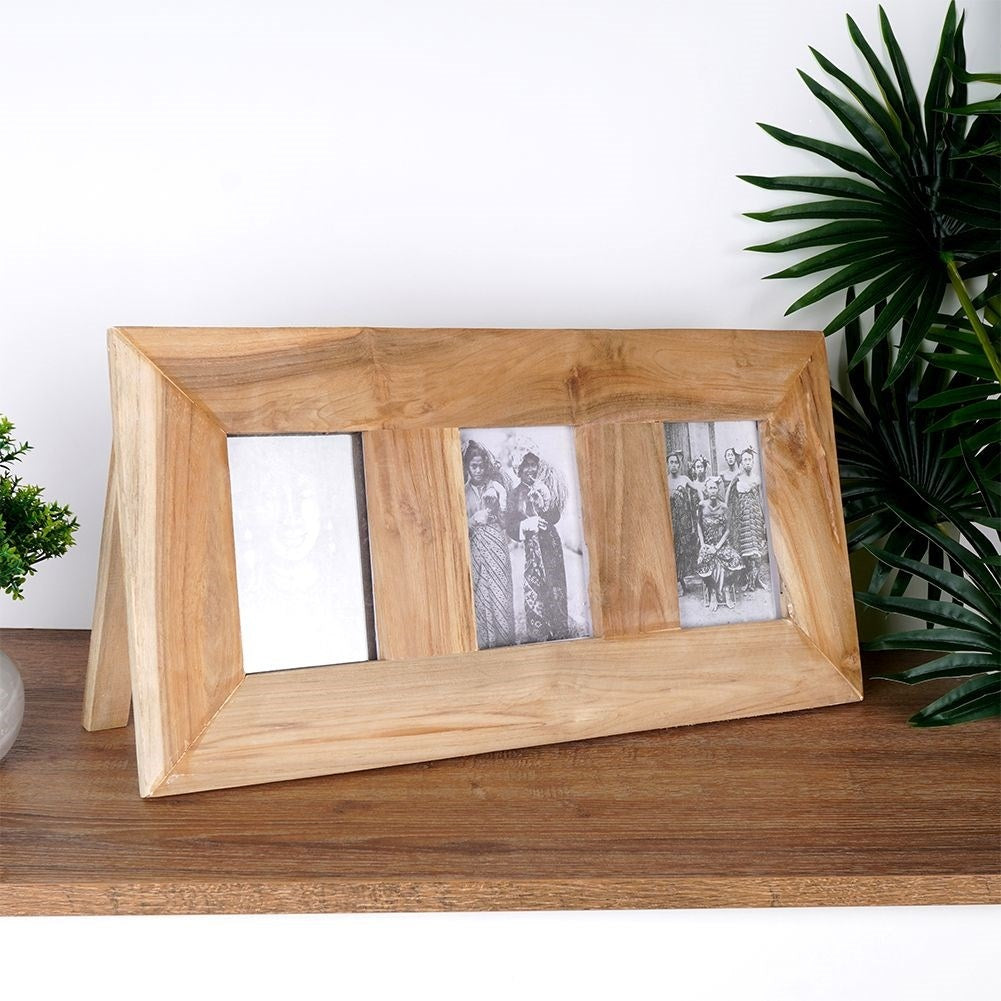 Large Rectangular Tea Frame for Three Pictures 10x15 cm