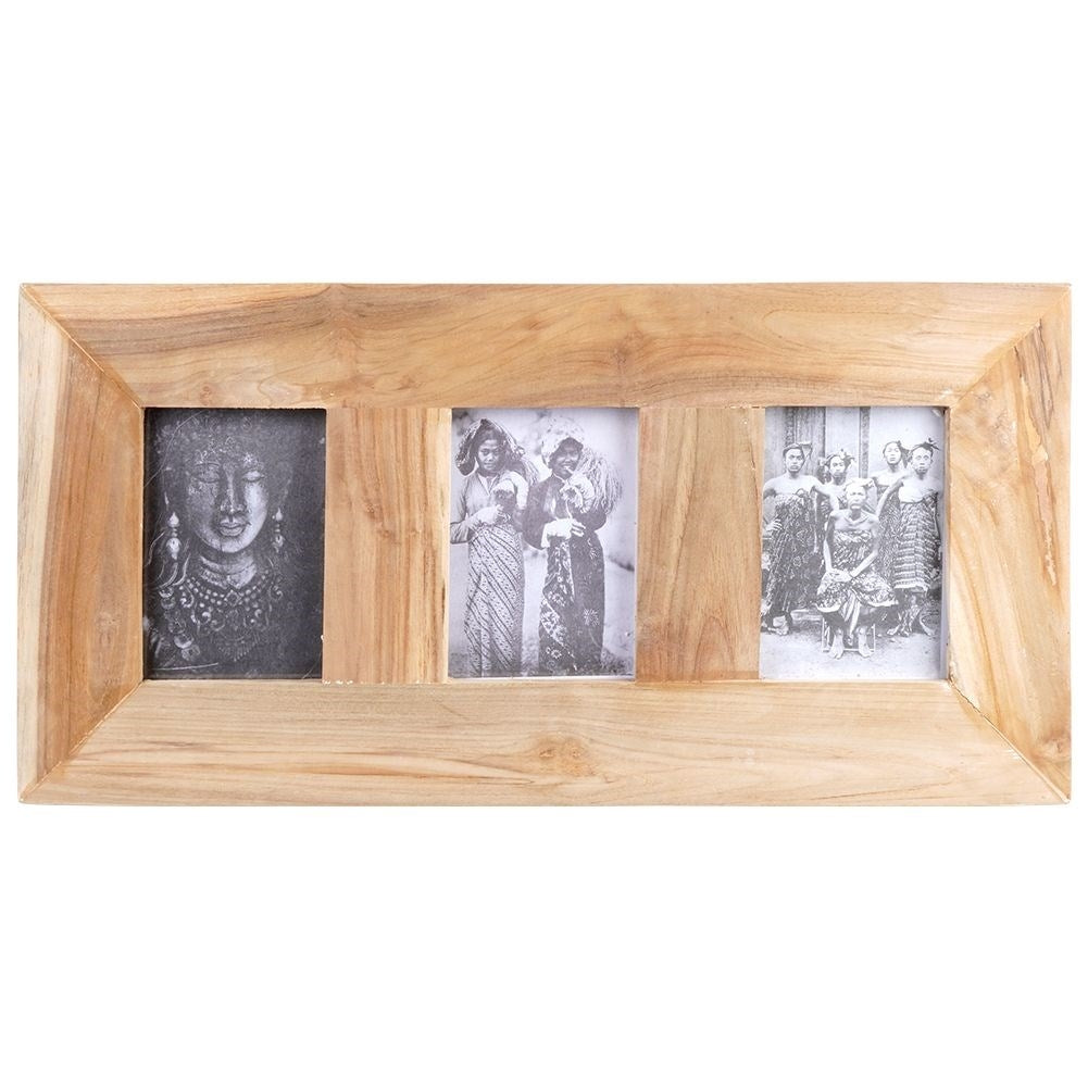 Large Rectangular Tea Frame for Three Pictures 10x15 cm