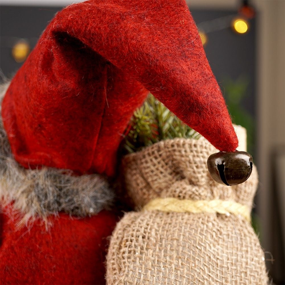 Large Santa figure 48 cm - Perfect Christmas decoration with clock