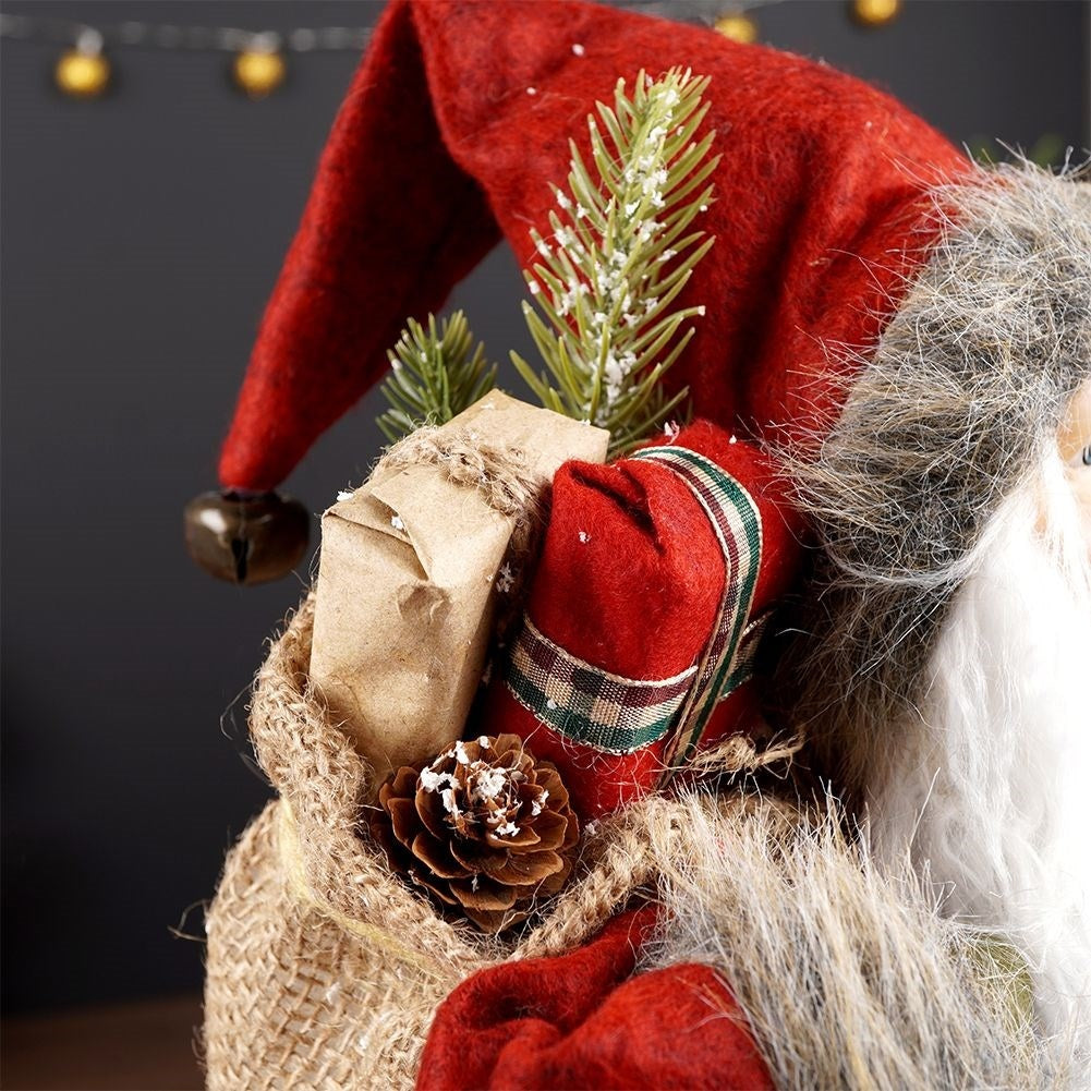 Large Santa figure 48 cm - Perfect Christmas decoration with clock