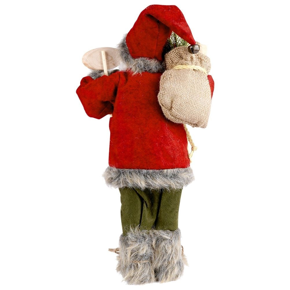 Large Santa figure 48 cm - Perfect Christmas decoration with clock