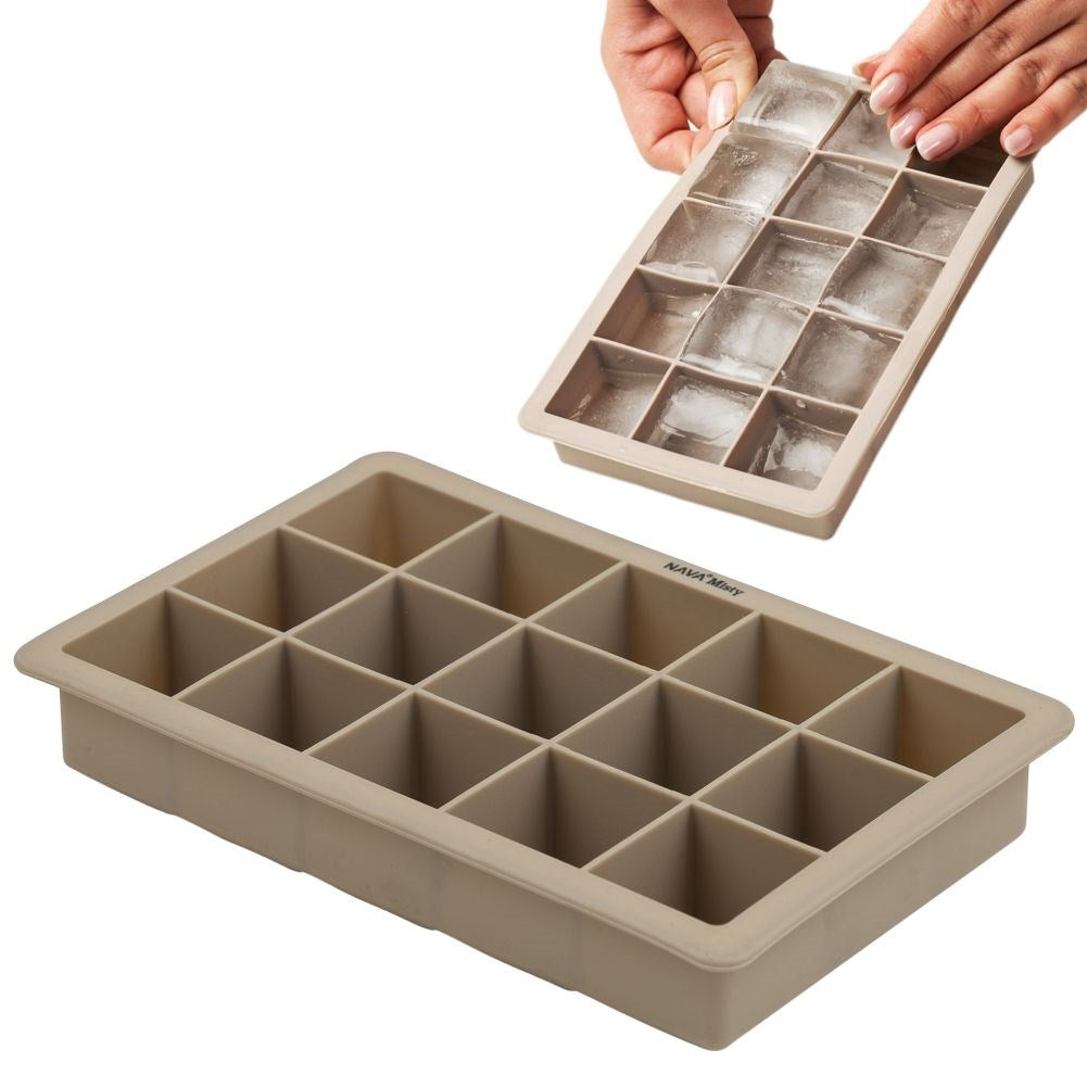 Large Silicone Mold for Square Ice Cubes - 15 Pieces