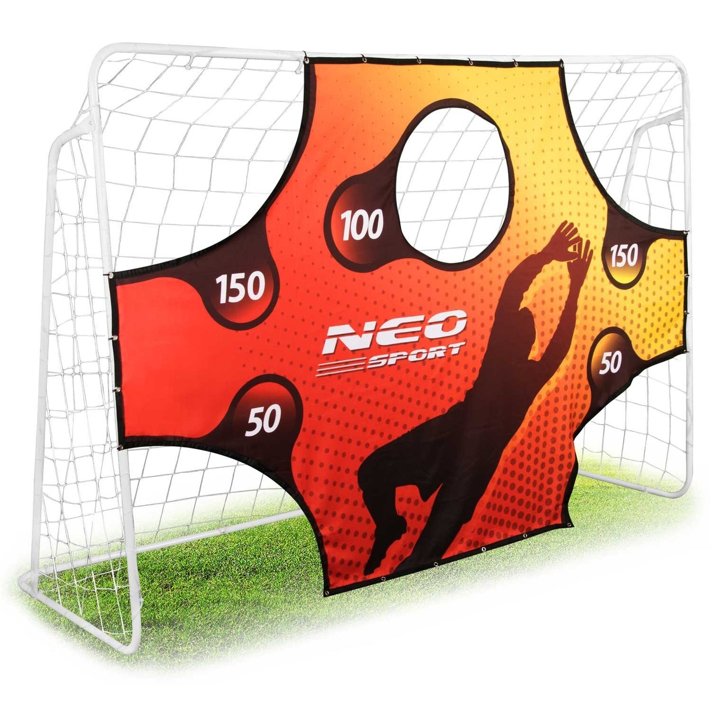 Soccer Goal with Target Net, 245x155x80 cm, Steel Frame