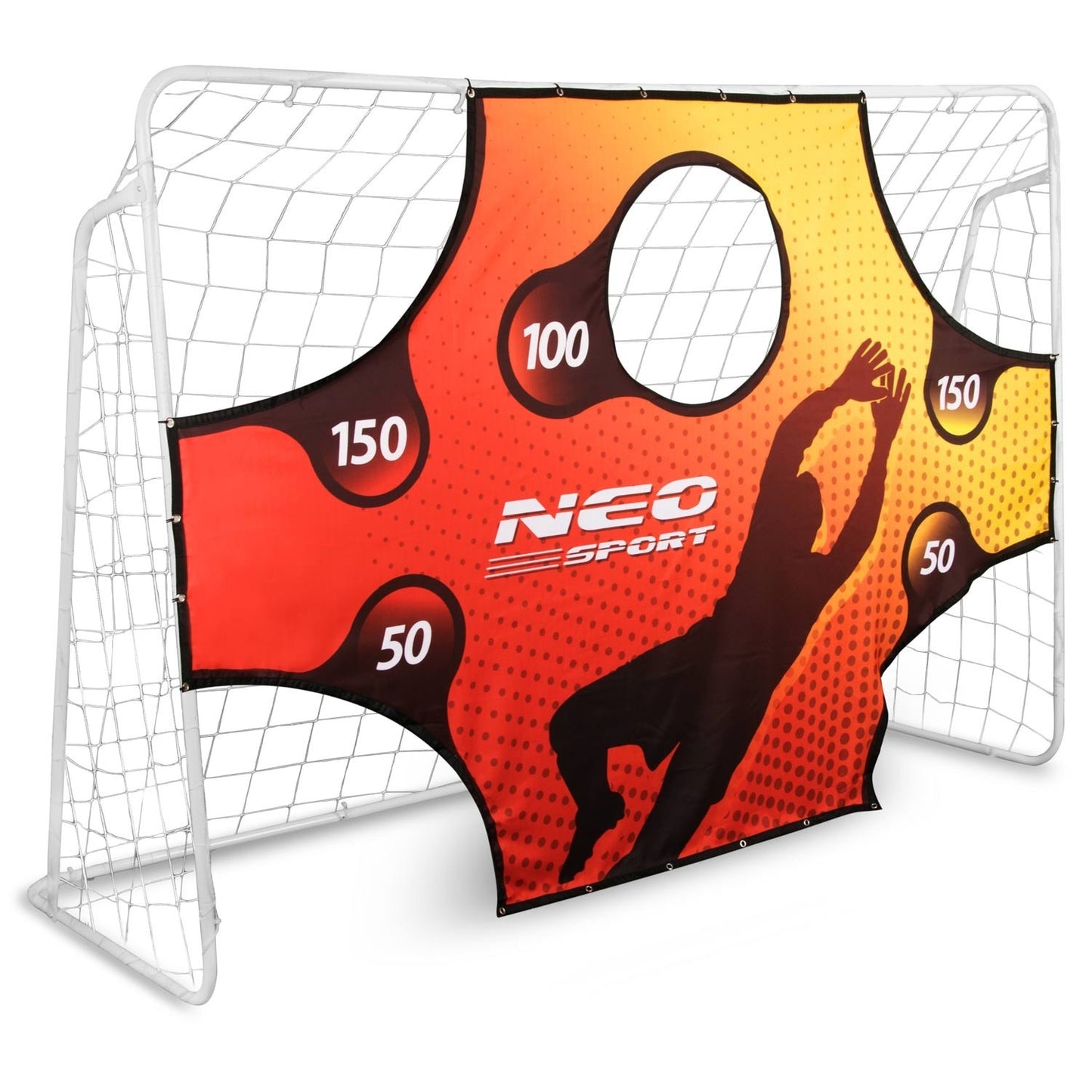 Soccer Goal with Target Net, 245x155x80 cm, Steel Frame