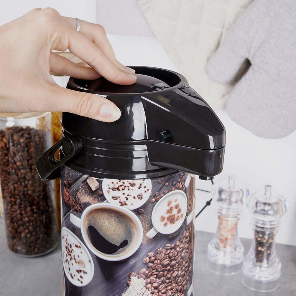 Large Thermos: For Hot & Cold Drinks, 1.9L Glass Insert