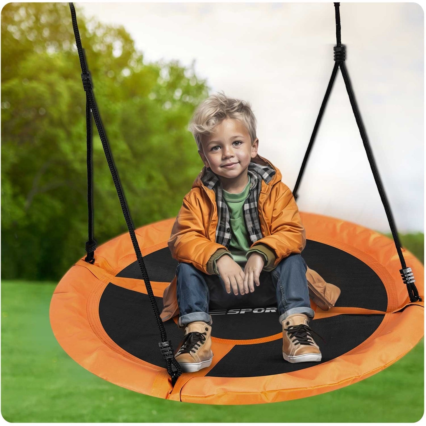 Large XXL Boho Gungsits in Orange, 95 cm