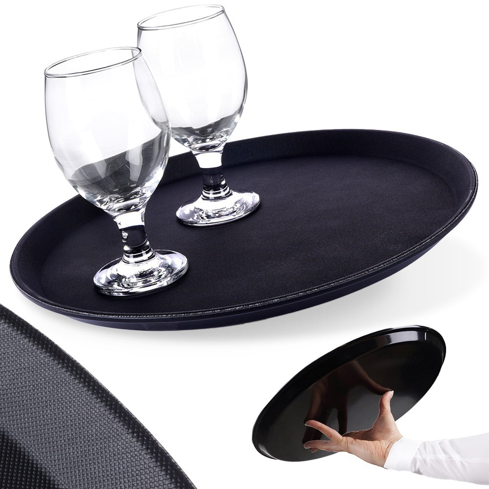 Large and practical serving tray with non-slip surface