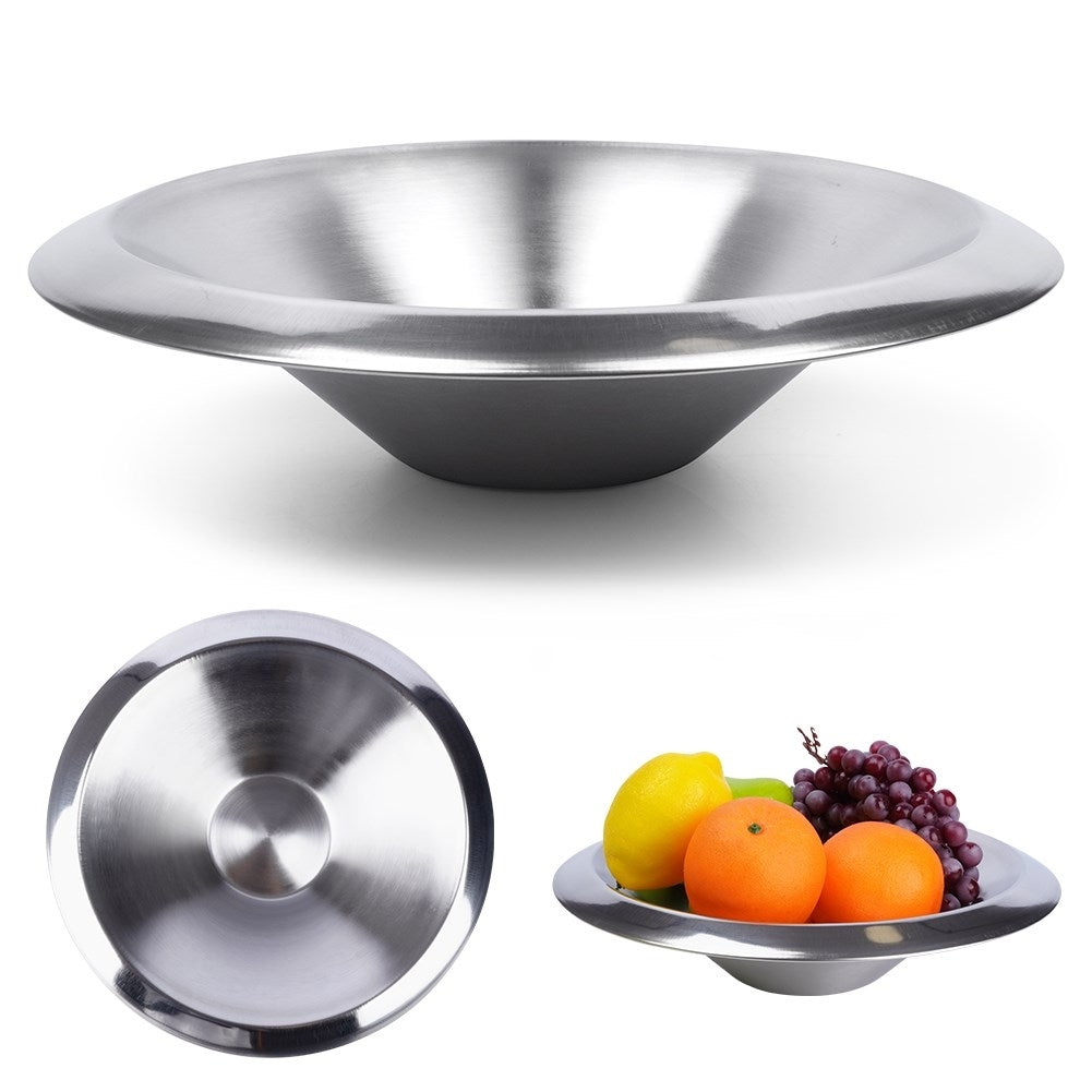 Large bowl in stainless steel for fruit and vegetables