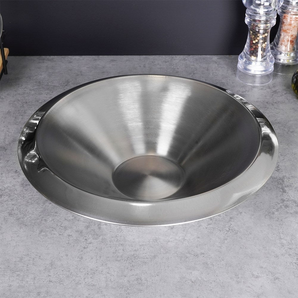 Large bowl in stainless steel for fruit and vegetables