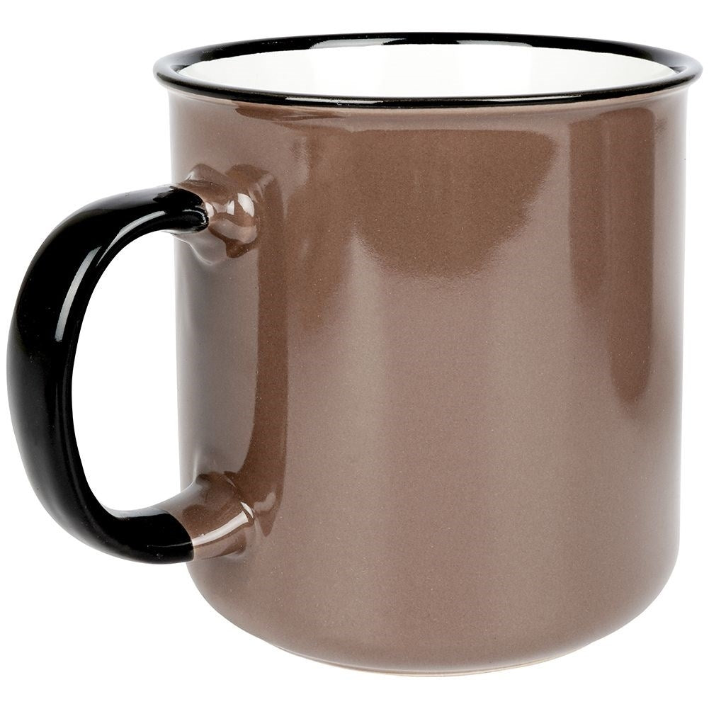 Large brown ceramic mug 700 ml, microwave and dishwasher safe