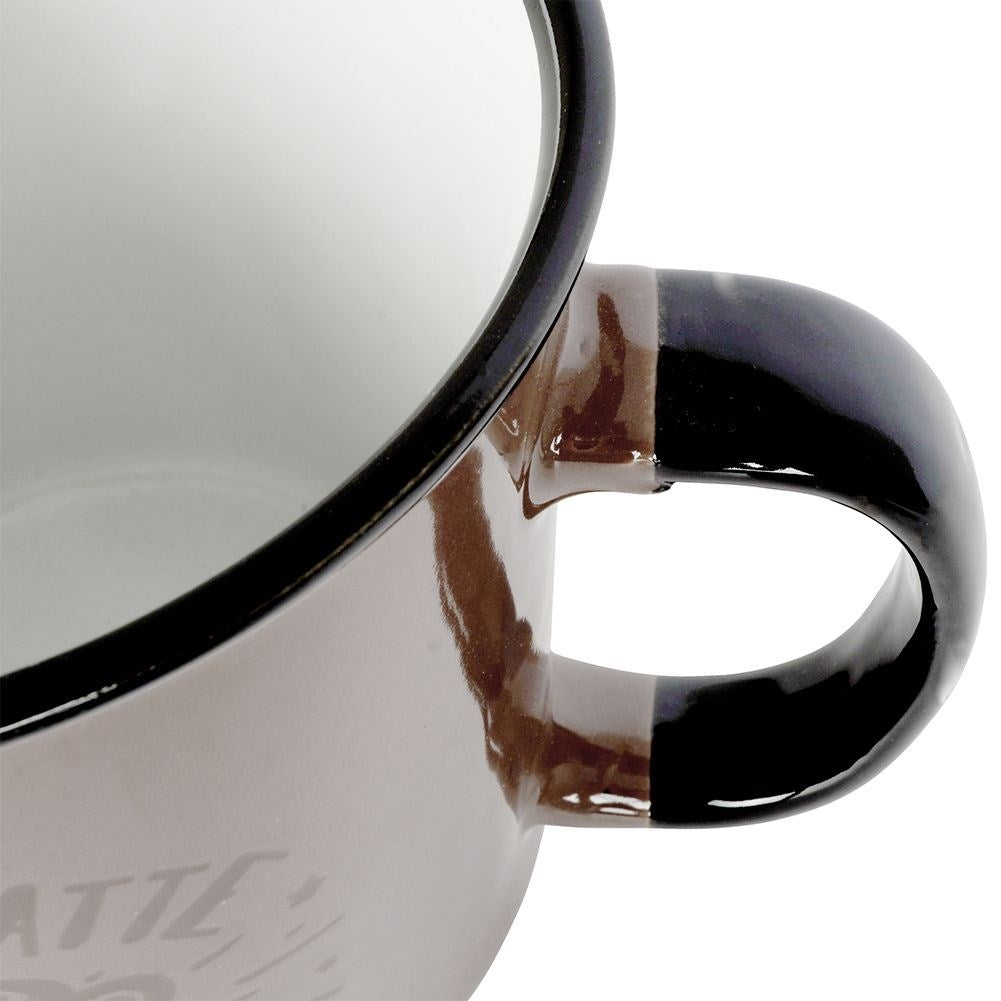 Large brown ceramic mug 700 ml, microwave and dishwasher safe