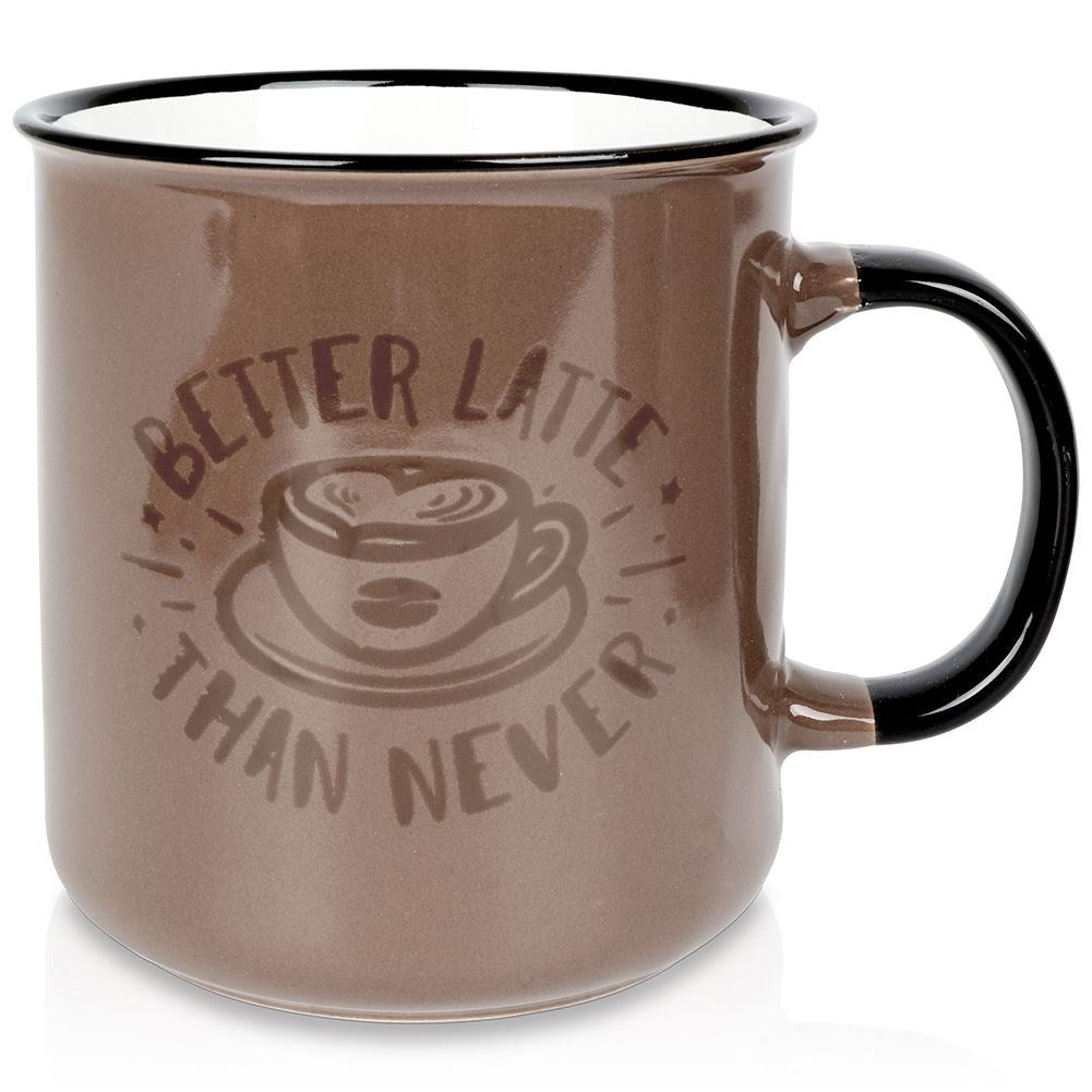 Large brown ceramic mug 700 ml, microwave and dishwasher safe