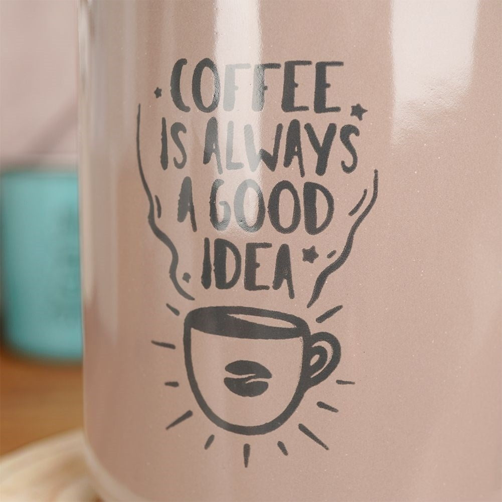 Large brown ceramic mug 700 ml, microwave and dishwasher safe