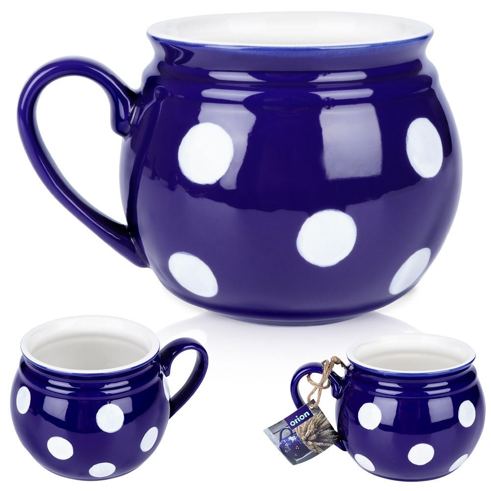 Large ceramic mug for coffee, tea and hot drinks
